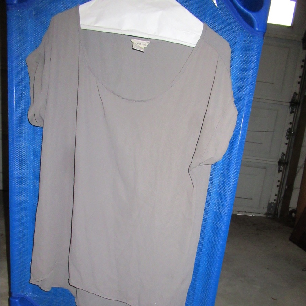 Gray sheer shirt
